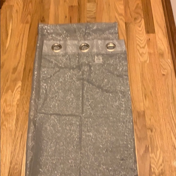 2 - Grey/Silver metallic curtain.
